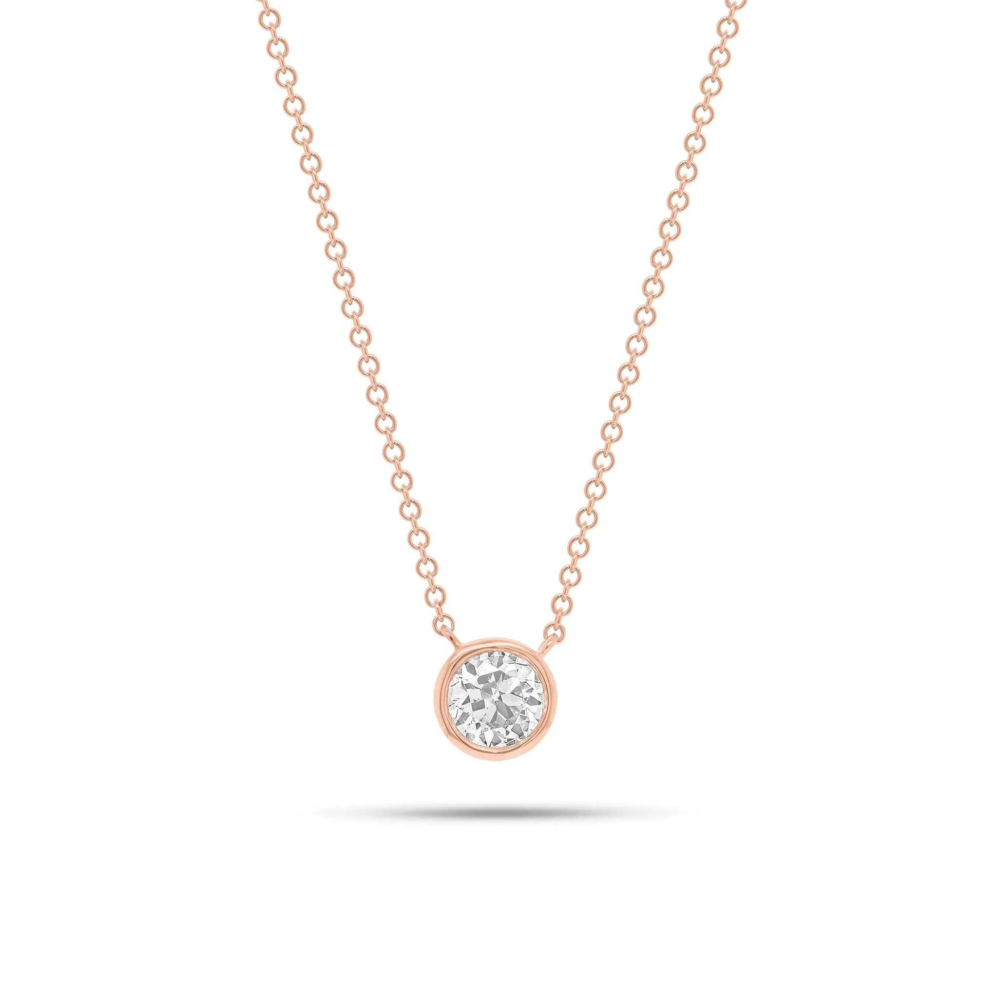 0.57 ct Bezel-Set Diamond Solitaire Pendant