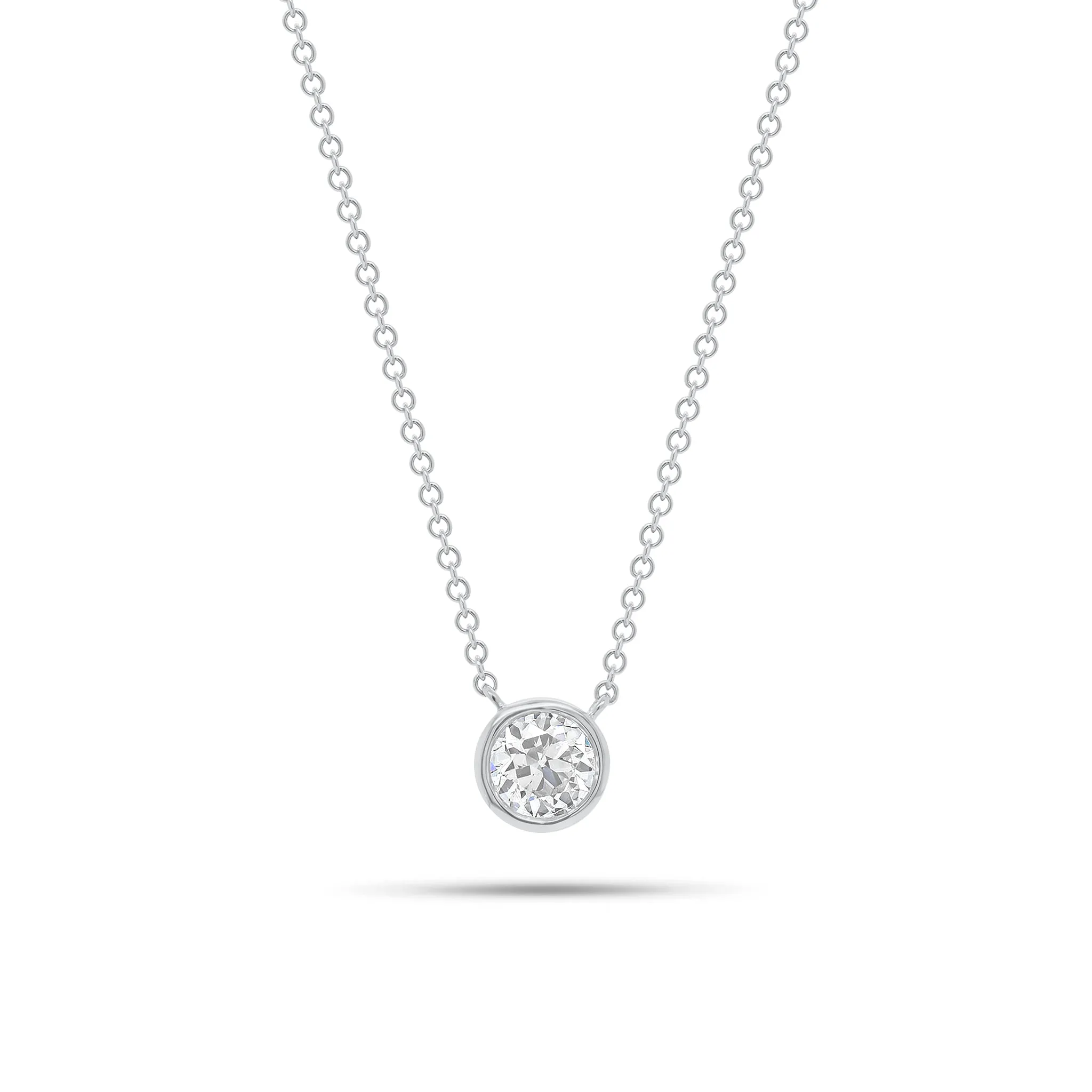 0.57 ct Bezel-Set Diamond Solitaire Pendant