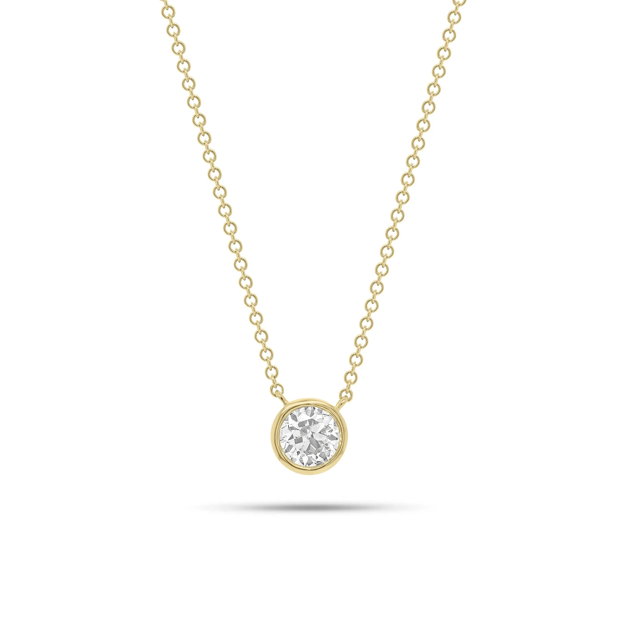 0.57 ct Bezel-Set Diamond Solitaire Pendant