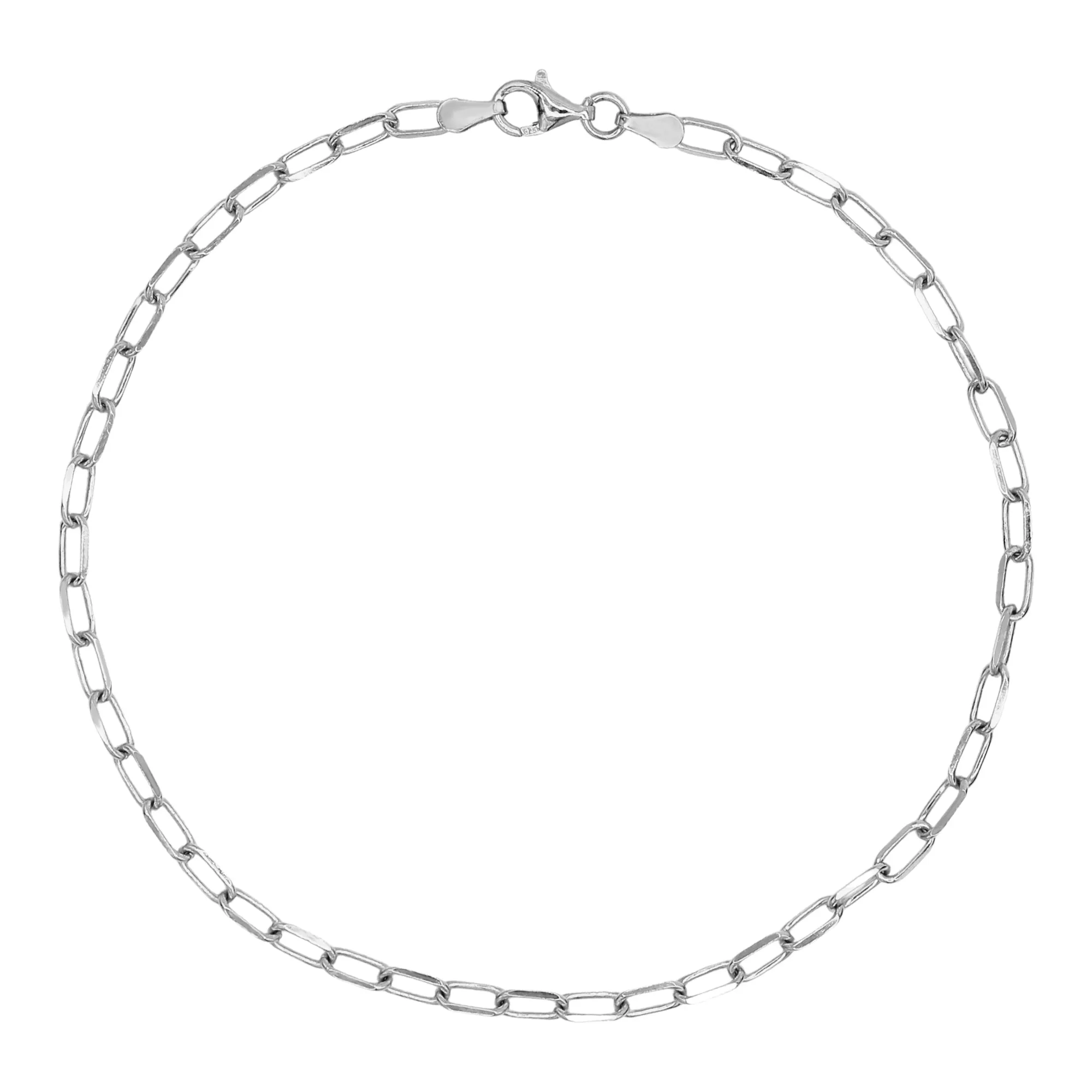 10" 3.2mm Paperclip Anklet