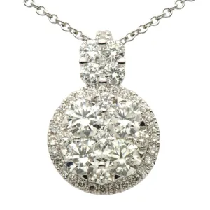 1.26ct 18k White Gold Diamond Pendant