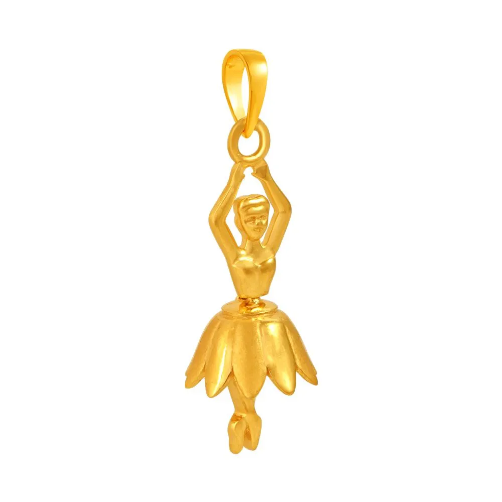 22k Gold Pendant With A Graceful Ballerina Motif