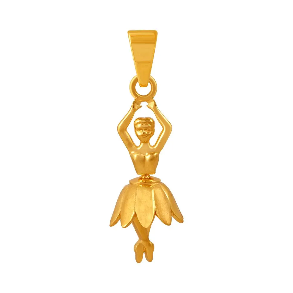 22k Gold Pendant With A Graceful Ballerina Motif