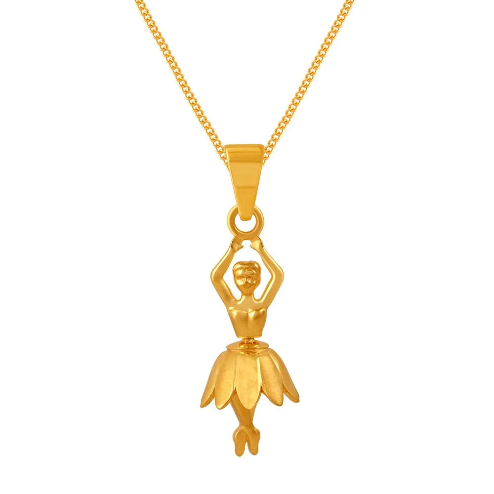 22k Gold Pendant With A Graceful Ballerina Motif