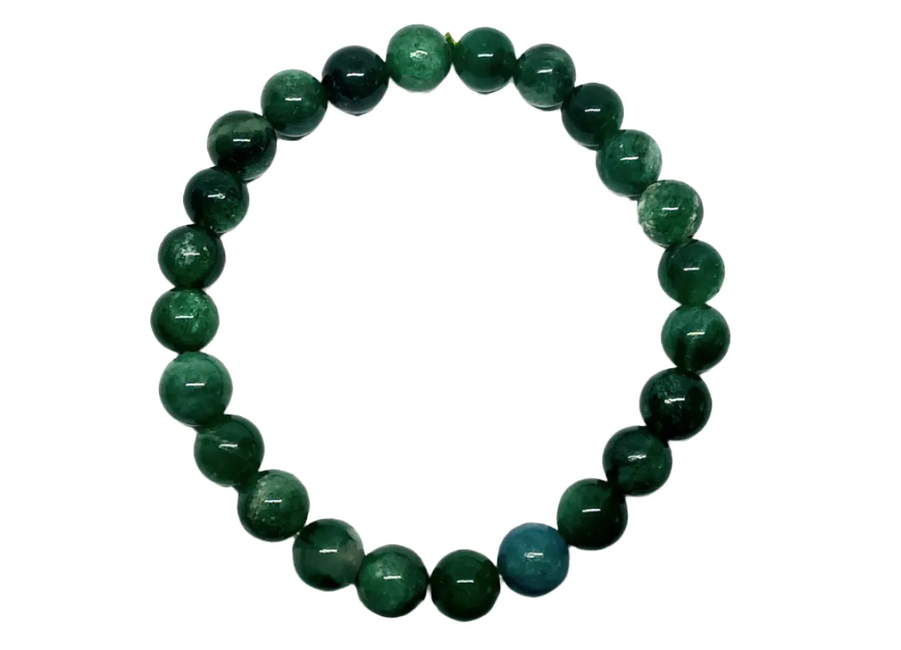 8MM Moss Agate Crystal Bracelet