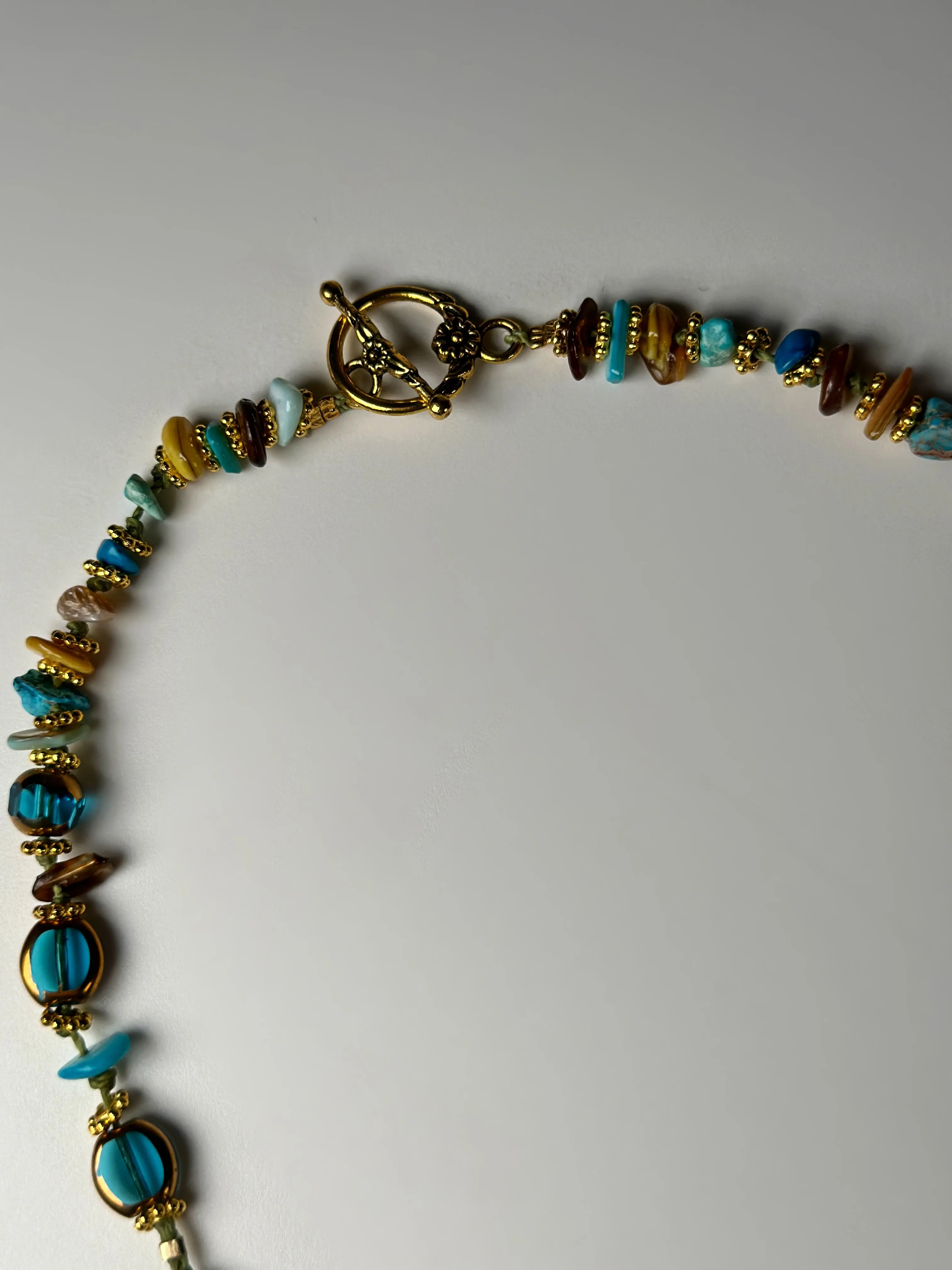 Antique Turquoise Stone Statement Necklace |  Denali Brand