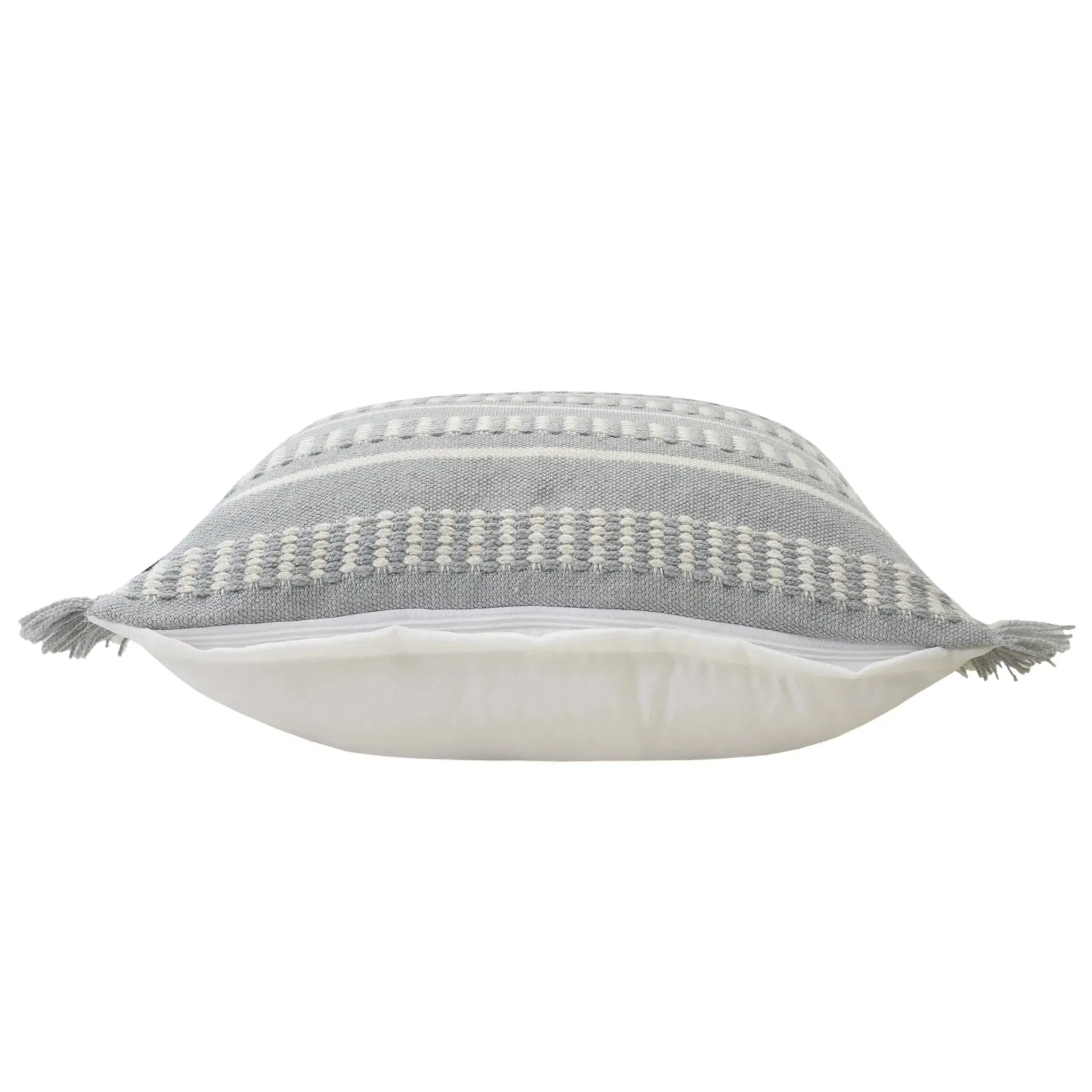 Atlantis Lr07590 Slate Blue-Gray/White Pillow