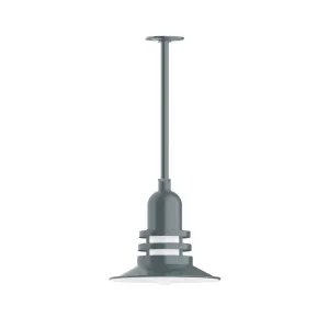 Atomic 12" LED Stem Mount Pendant Light in Slate Gray