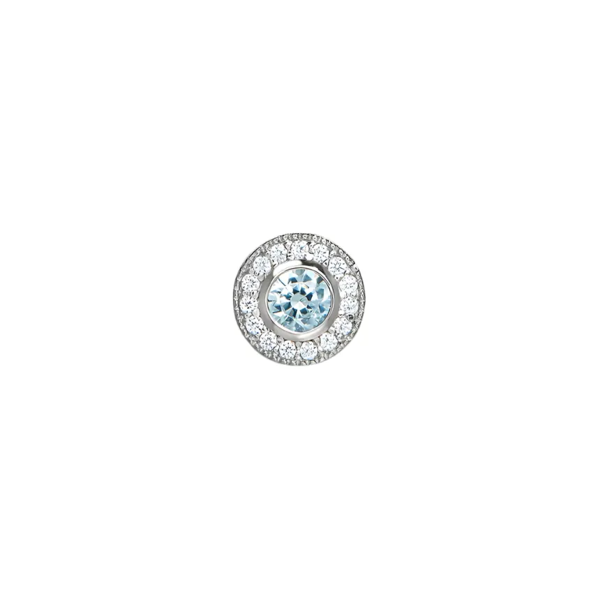 Birth Gems Aquamarine Necklace Charm