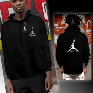 ^BLACK FLAG^ (BLACK) ~AIR JORDAN DRACO STRAPPED~ PULLOVER HOODIES (EMBROIDERED LOGOS)