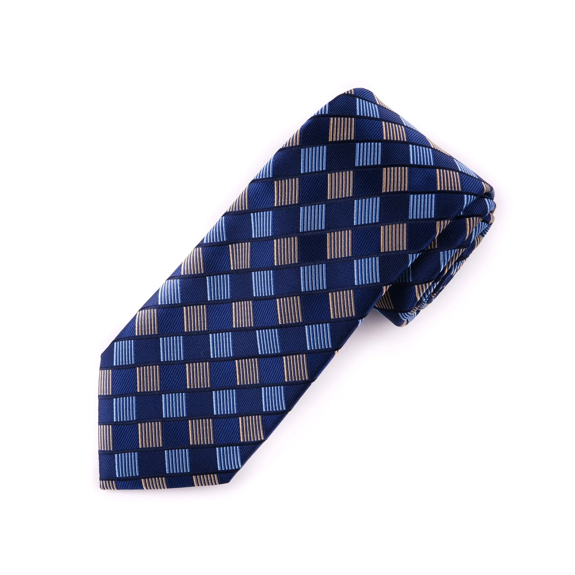 Blue & Light Blue Pattern Style 3" Necktie Business Elegance  For Formal Business Occasion