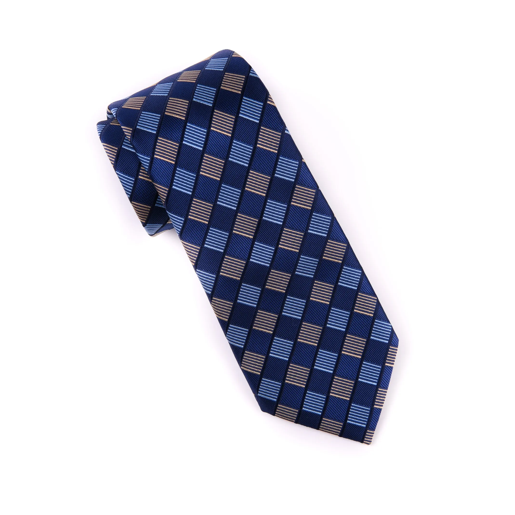 Blue & Light Blue Pattern Style 3" Necktie Business Elegance  For Formal Business Occasion