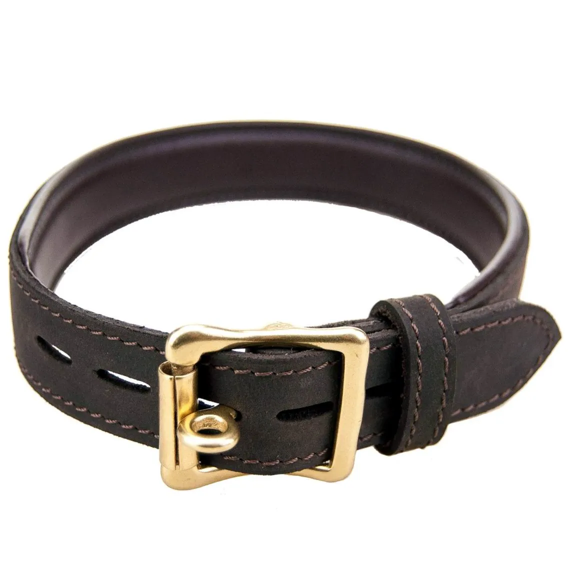 Bound Nubuck Leather Choker with O-Ring