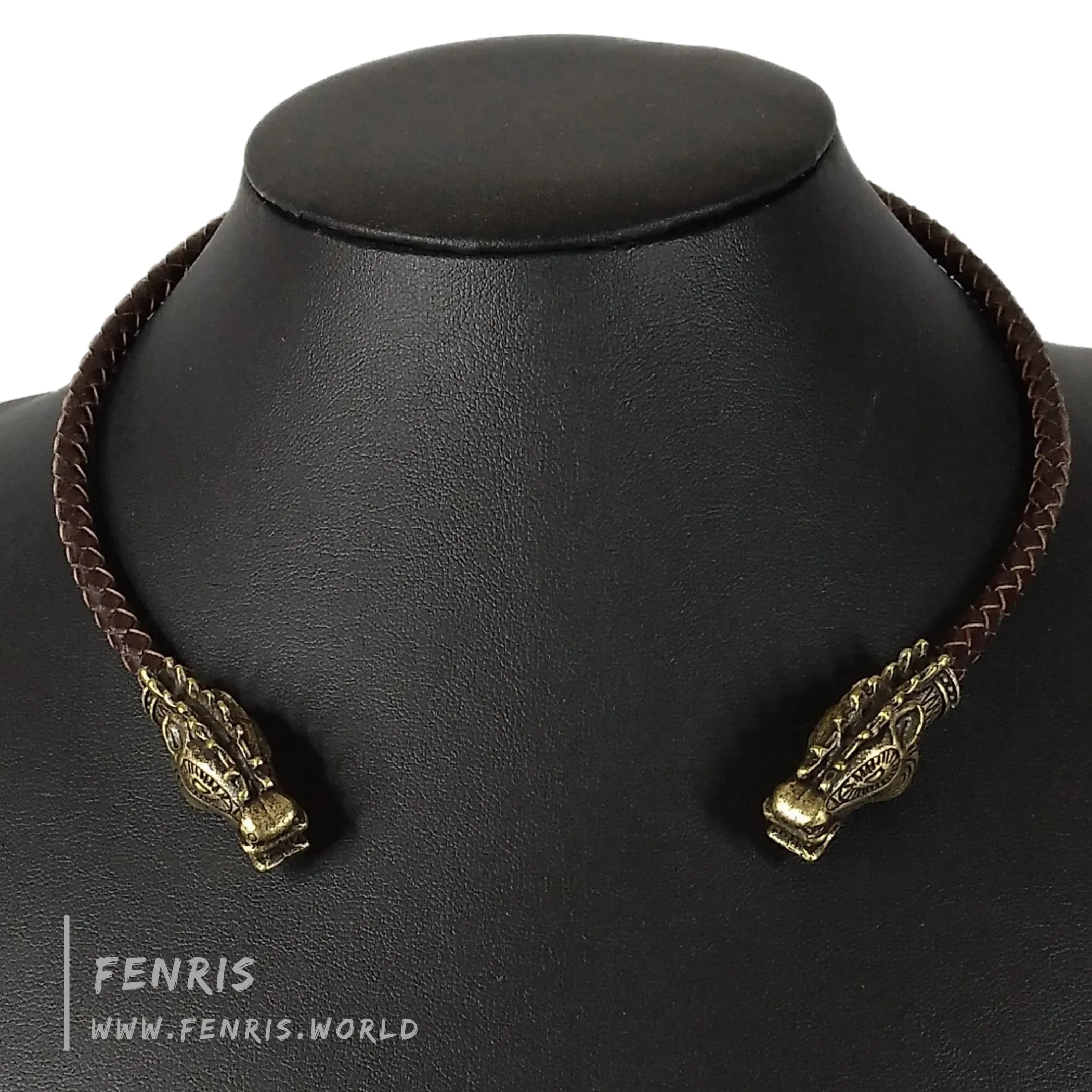 Bronze Torc Stag Brown Leather | Fenris