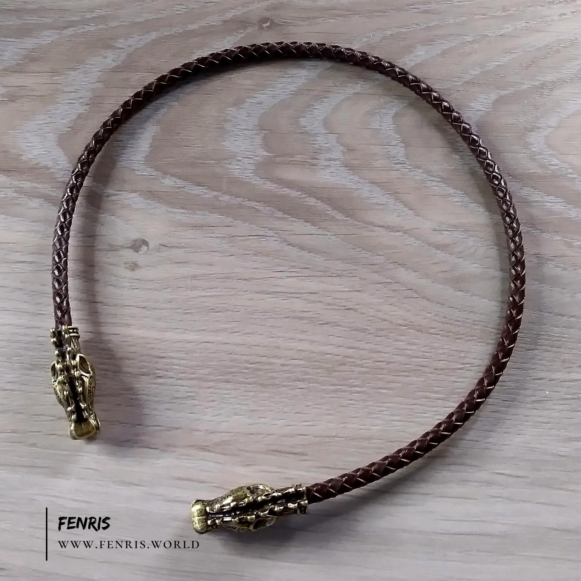 Bronze Torc Stag Brown Leather | Fenris