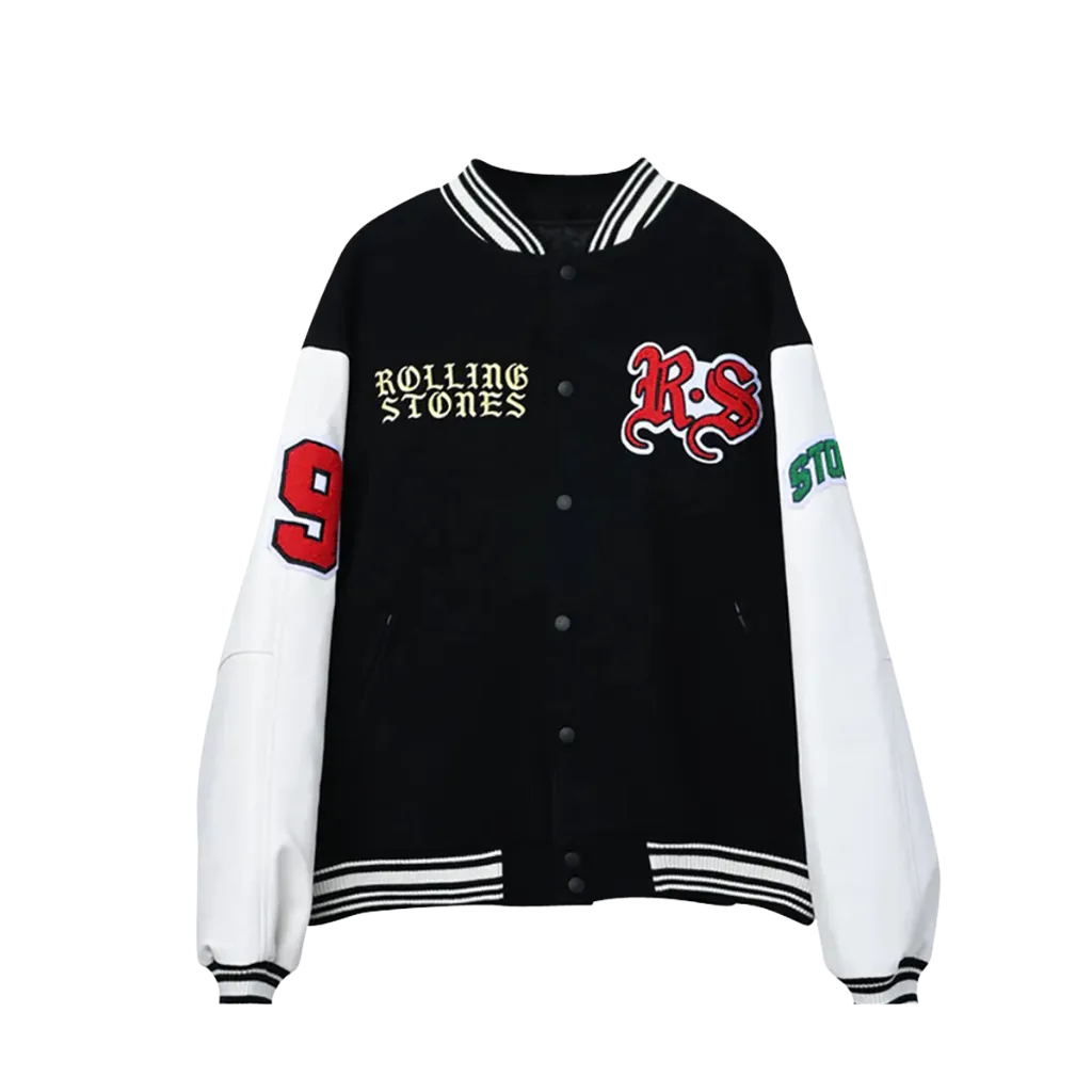 Checker Tongue Wool Varsity Jacket