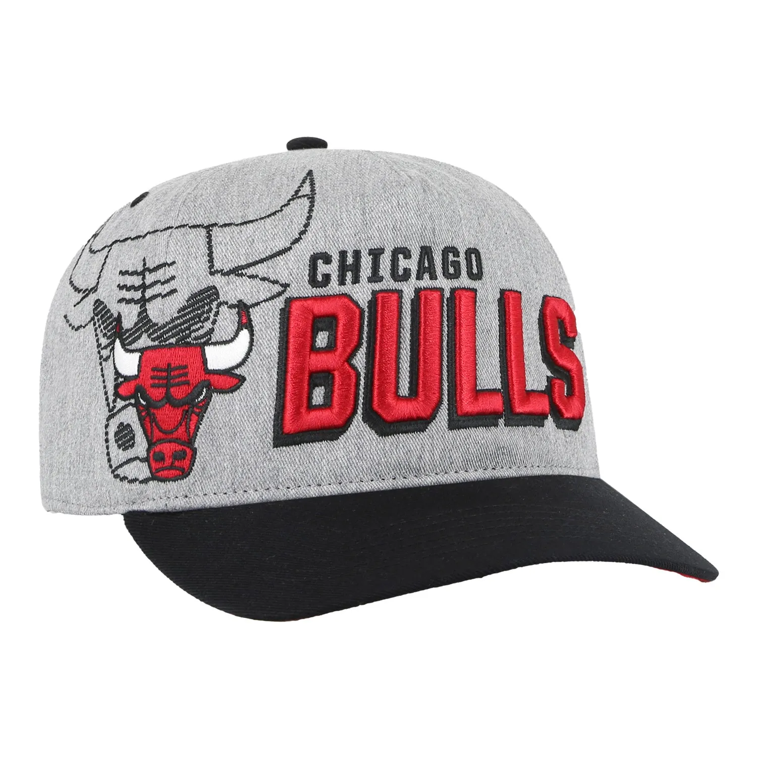 Chicago Bulls '47 Brand Hitch Overshadowed Logo Hat