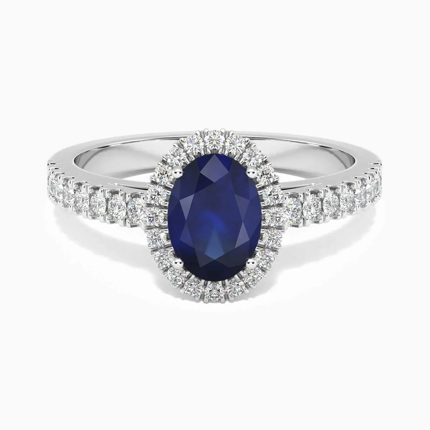 Classic Oval Sapphire Ring - Halo - Irosk®