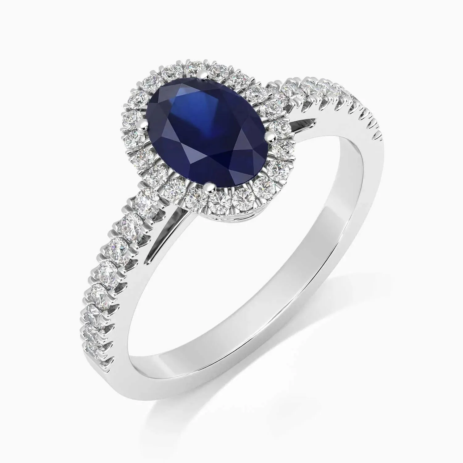 Classic Oval Sapphire Ring - Halo - Irosk®