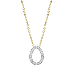 Colours of Love Sasha Yellow & White Gold Diamond Egg Pendant