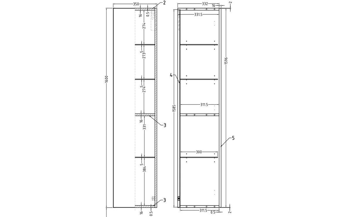 Darcy Matt Olive Green Wall Hung Storage Unit