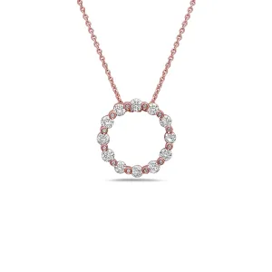 Diamond Circle Pendant Necklace