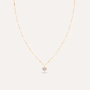 Diamond Heart Chain Necklace in 18k Gold Over Sterling Silver