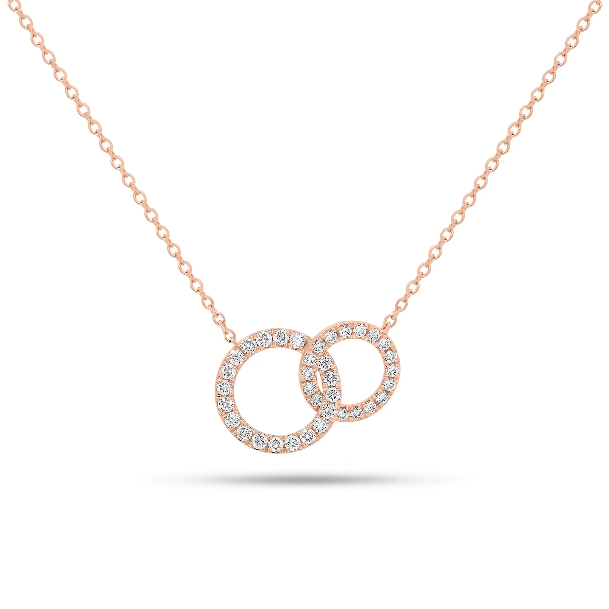 Diamond Interlocking Circles Necklace