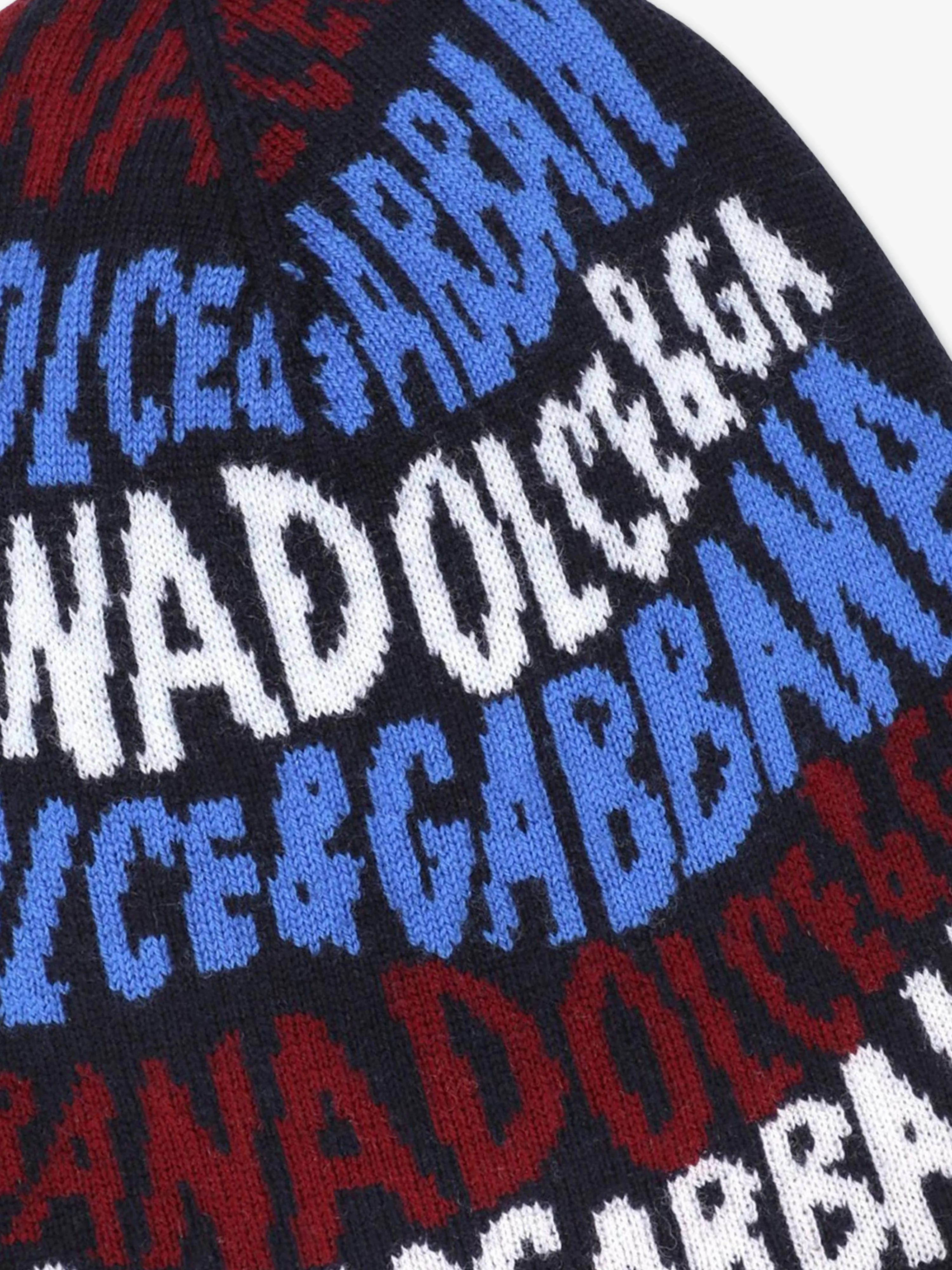 Dolce & Gabbana Boys Wool Knitted Beanie Hat in Multiclour