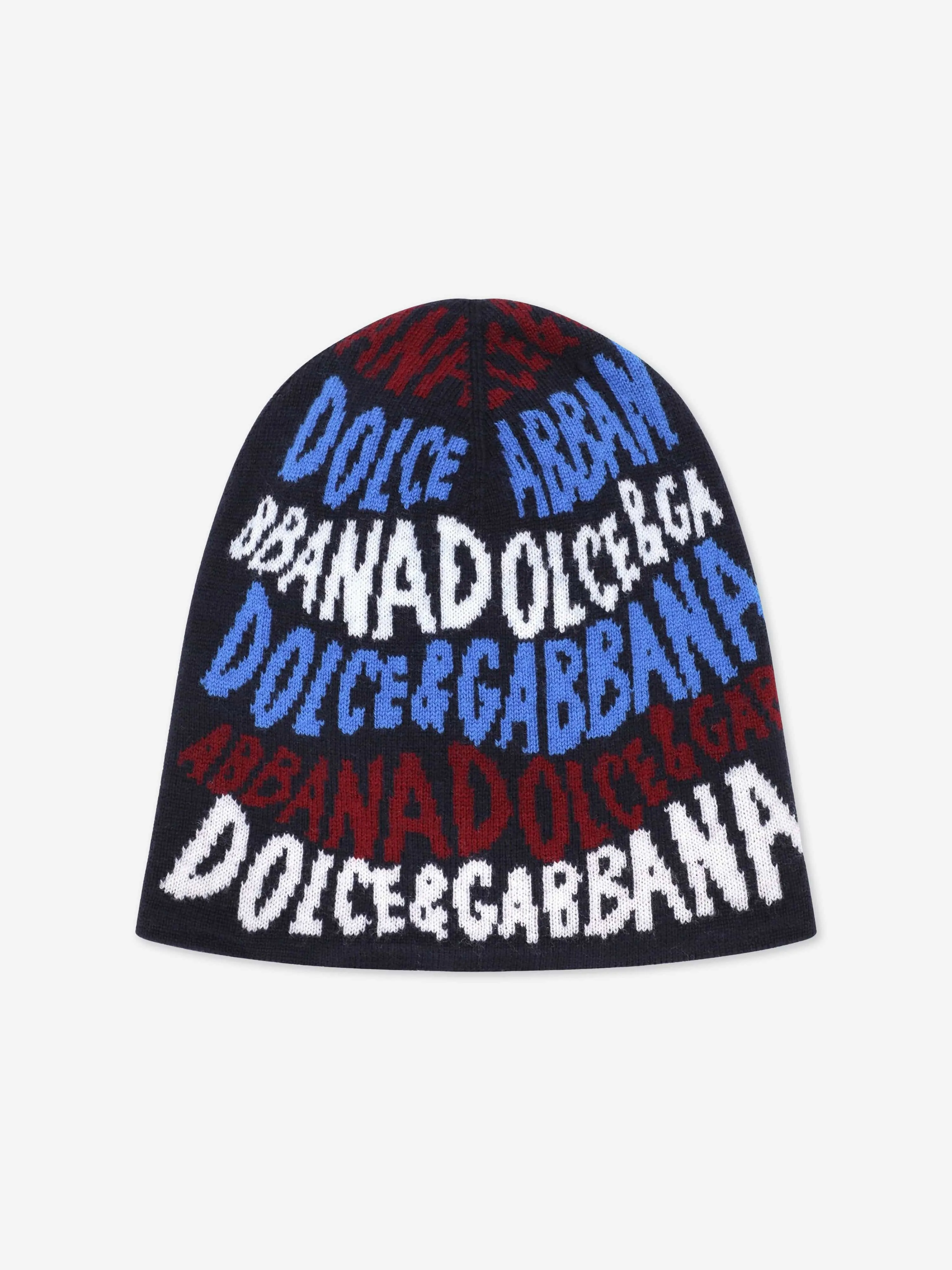 Dolce & Gabbana Boys Wool Knitted Beanie Hat in Multiclour