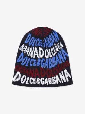 Dolce & Gabbana Boys Wool Knitted Beanie Hat in Multiclour