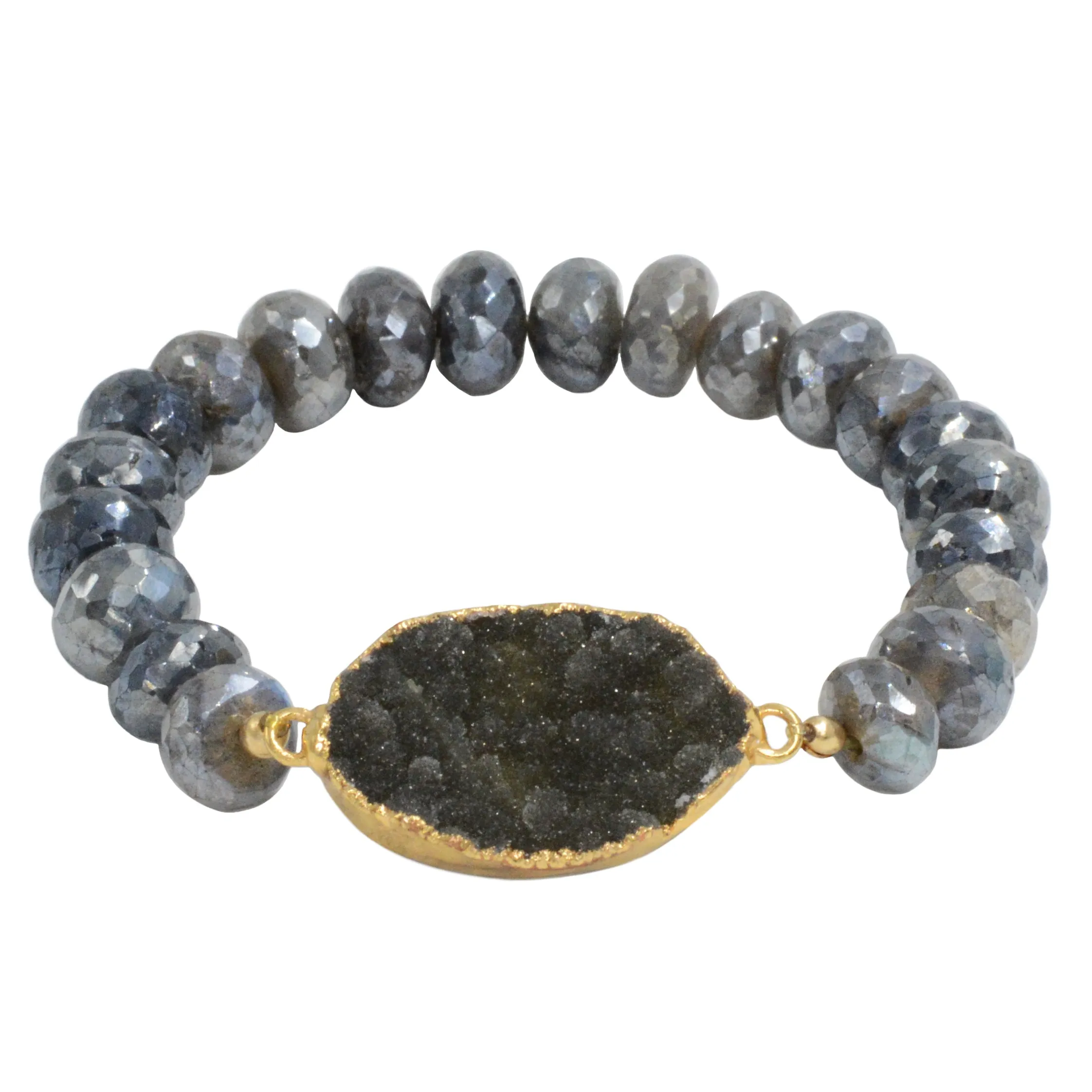 Druzy Beaded Bracelet