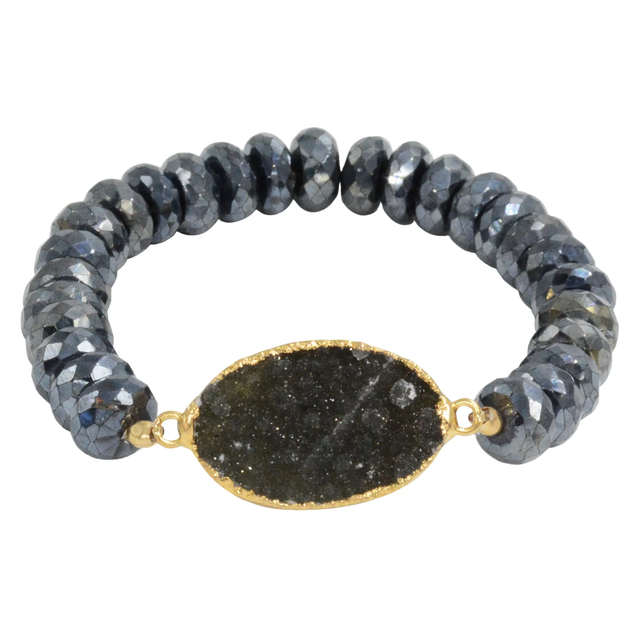 Druzy Beaded Bracelet