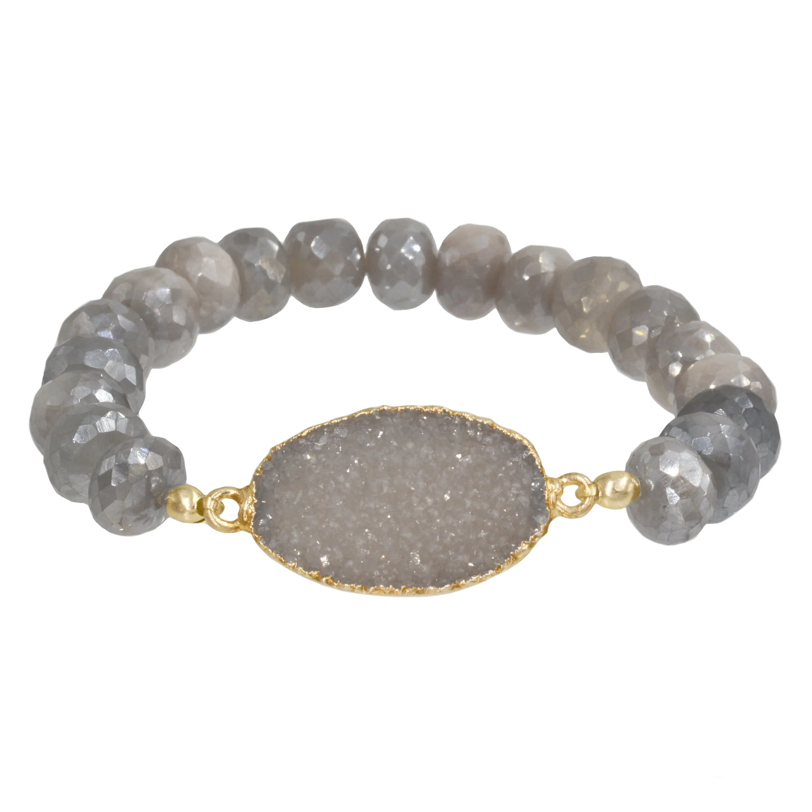 Druzy Beaded Bracelet