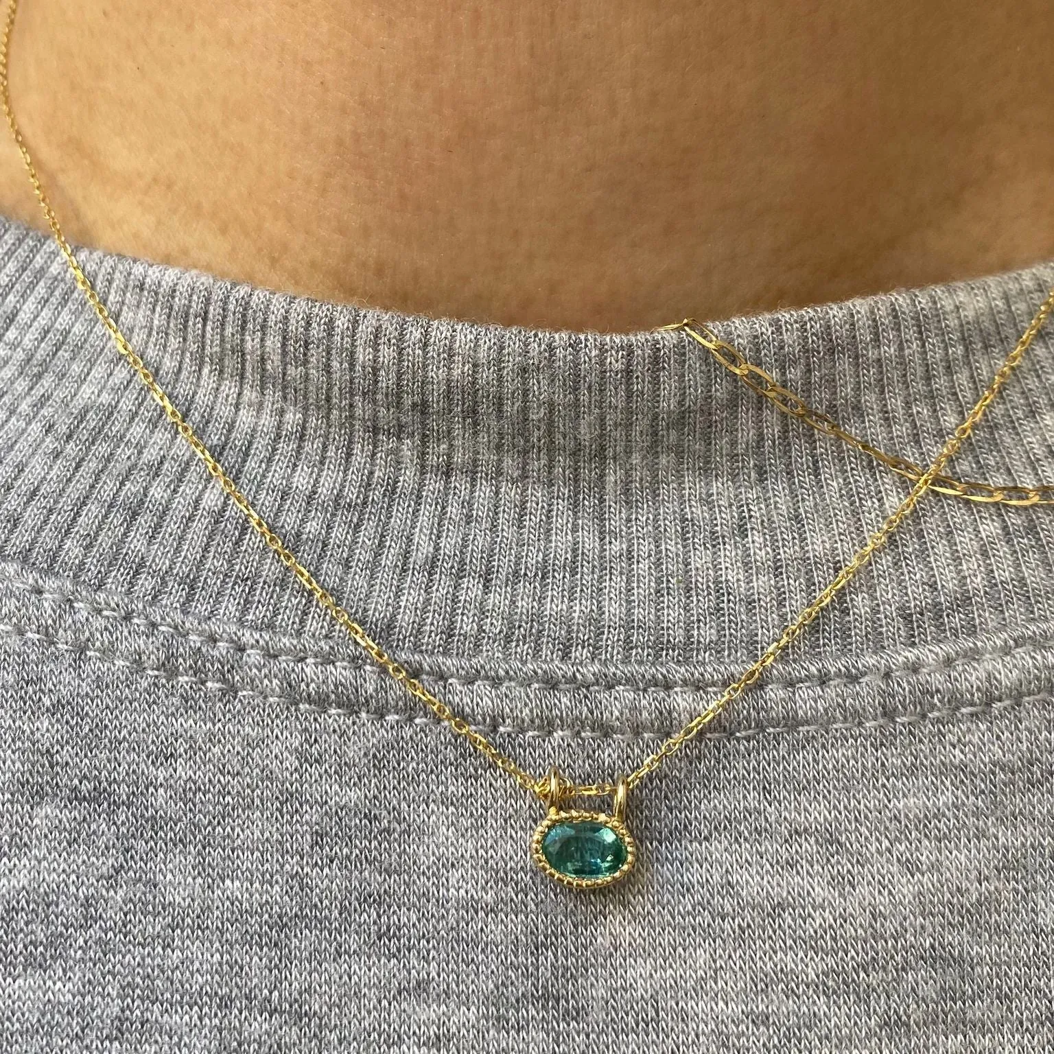 East West Emerald Necklace