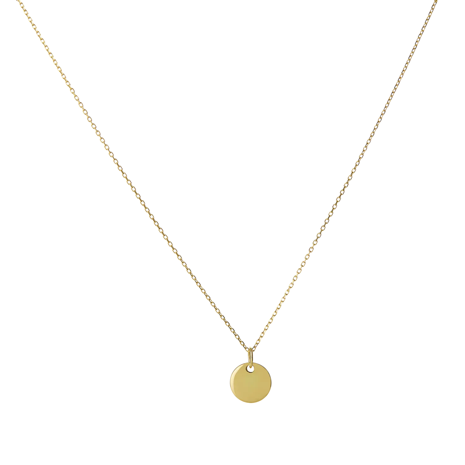 Engravable Vermeil Disc Necklace