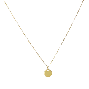 Engravable Vermeil Disc Necklace