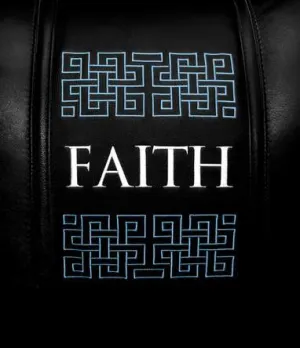 Faith Deco Horizontal Blue Logo Panel