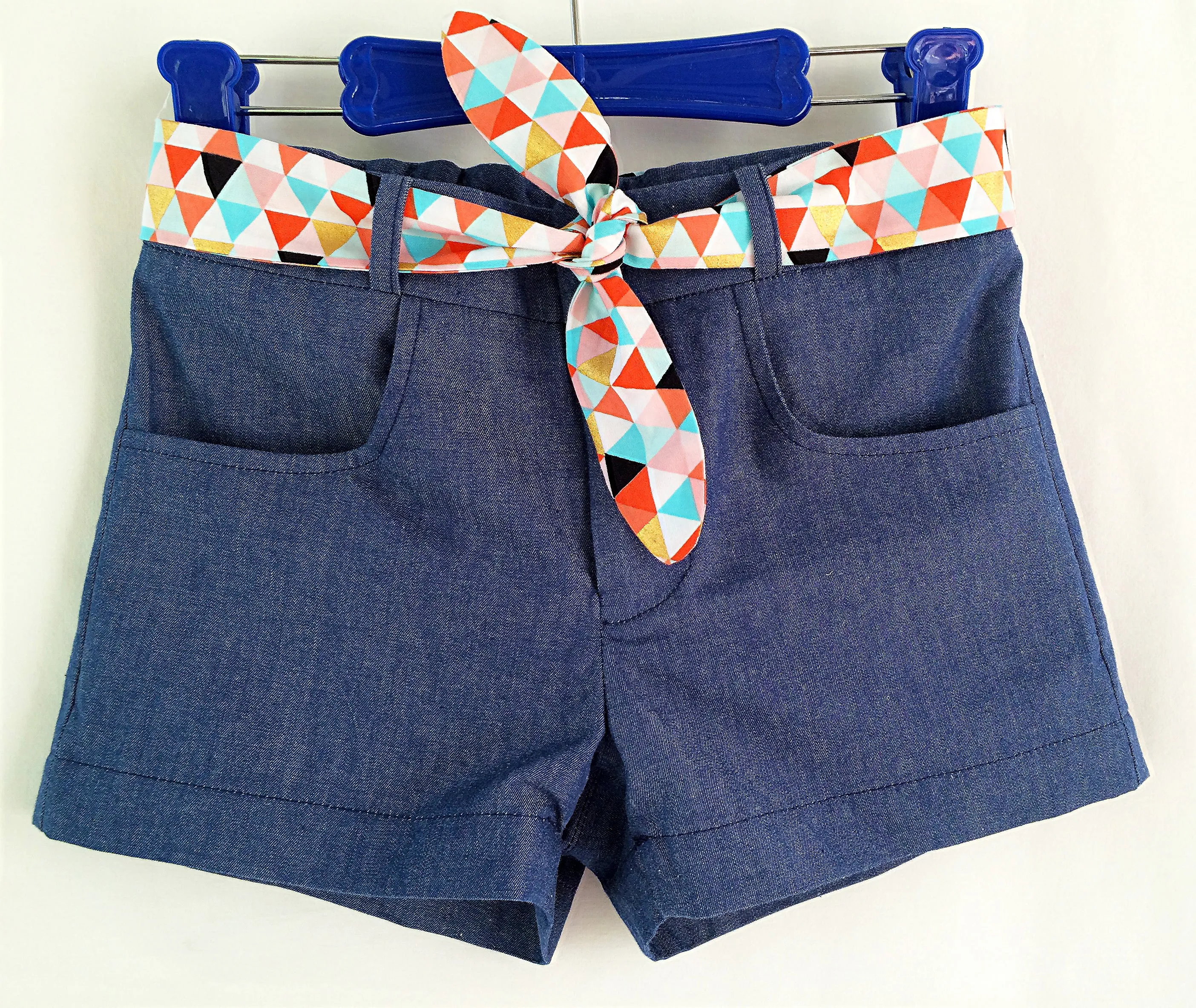 Girls cute summer shorts sewing pattern SANDY BAY SHORTS, sizes 2 to 14 years