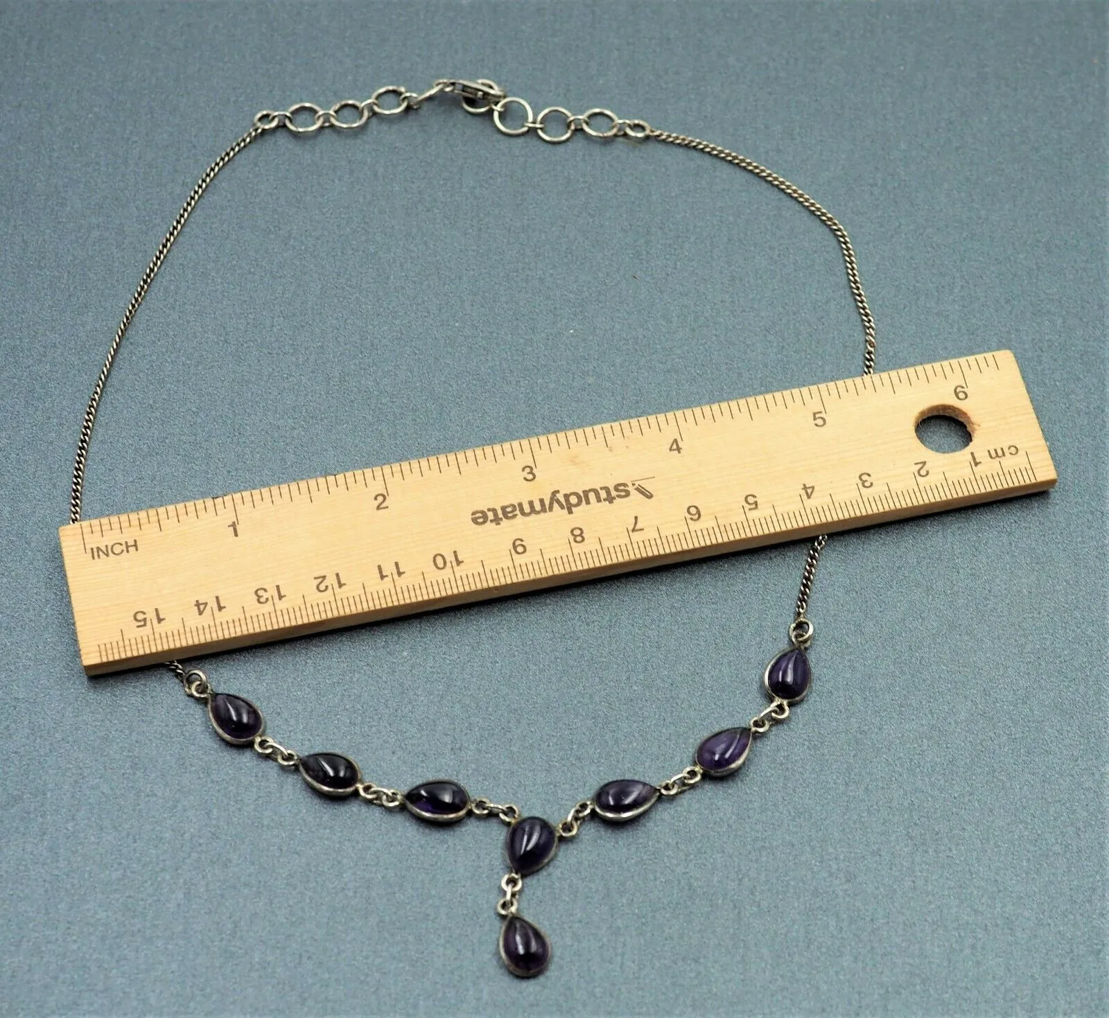 Handmade Amethyst & Sterling Silver Necklace