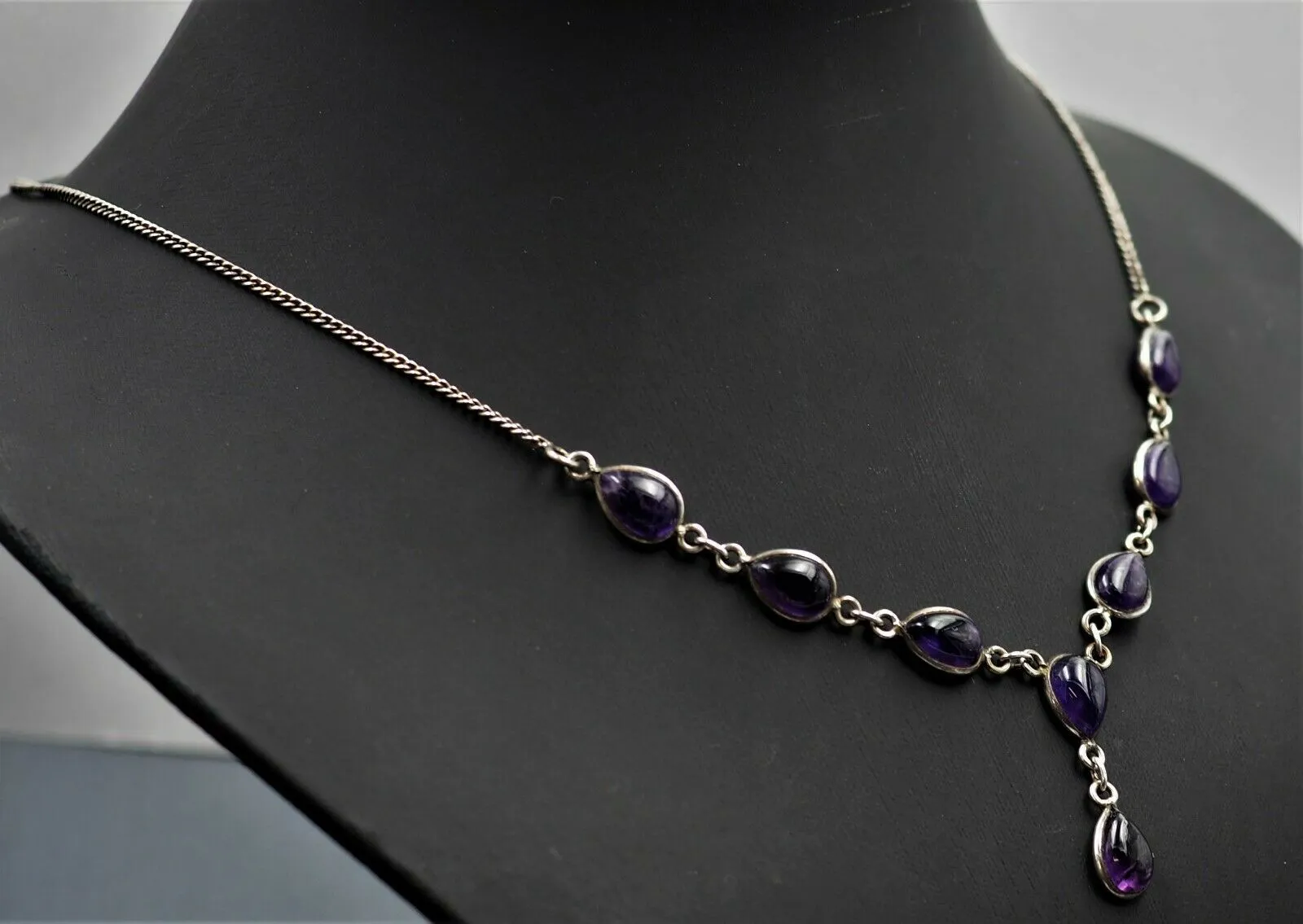 Handmade Amethyst & Sterling Silver Necklace