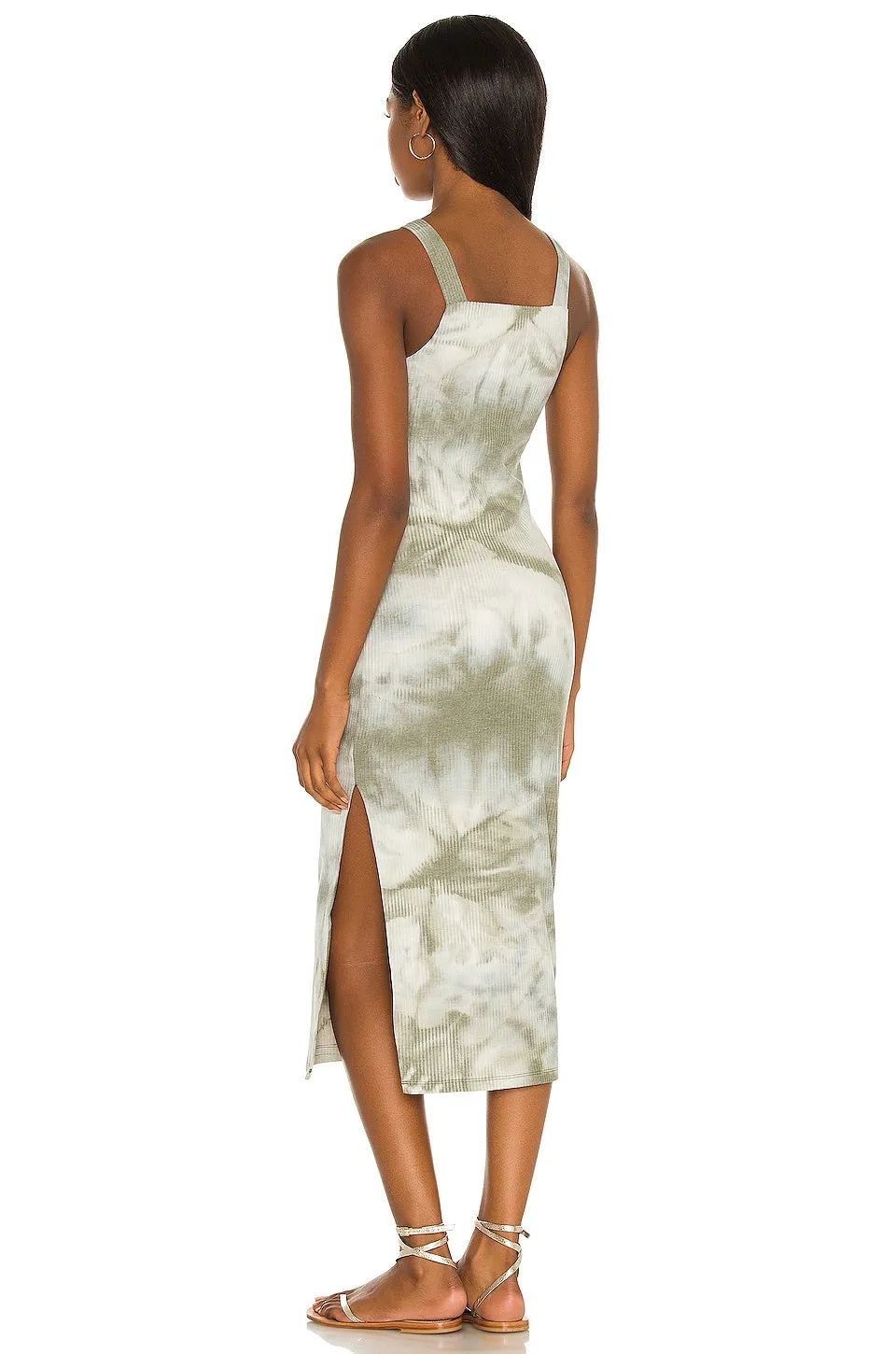 House of Harlow 1960 x REVOLVE Tali Midi Dress in Olive Green Tie Dye