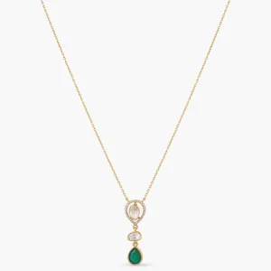 Iridescent Moissanite Silver Pendant Necklace