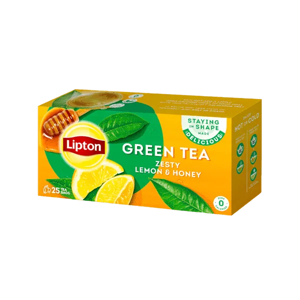 LIPTON GREEN TEA ZESTY LEMON & HONEY 25 TEA BAGS