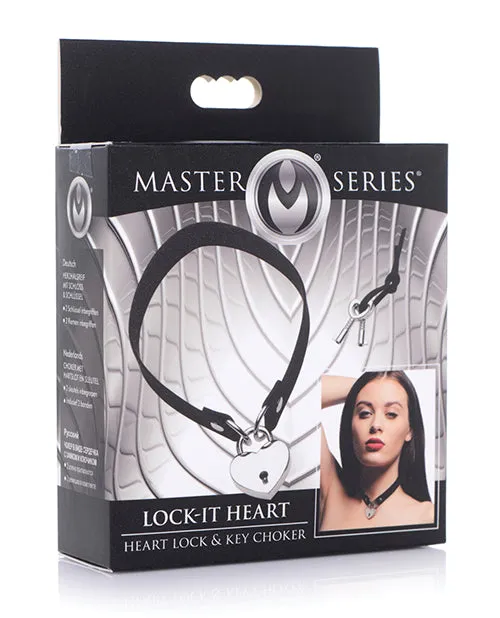 Master Series Lock-It Heart Lock and Key Choker