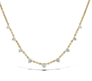 Memoire 18k Yellow Gold "Essentials" Diamond Necklace