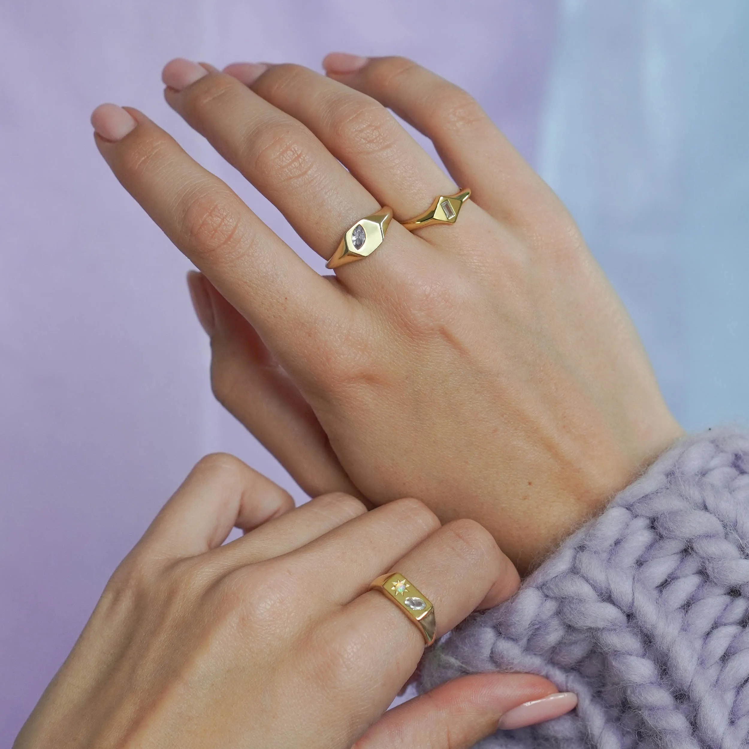 Minimalist Adjustable Signet Ring