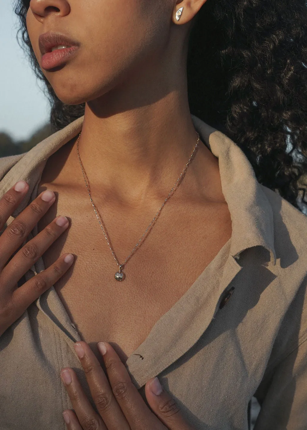 MOON PHASES FRIENDSHIP NECKLACE SET / STERLING SILVER