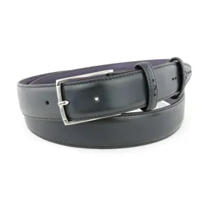 Navy Blue Eastwood diamond perforation belt