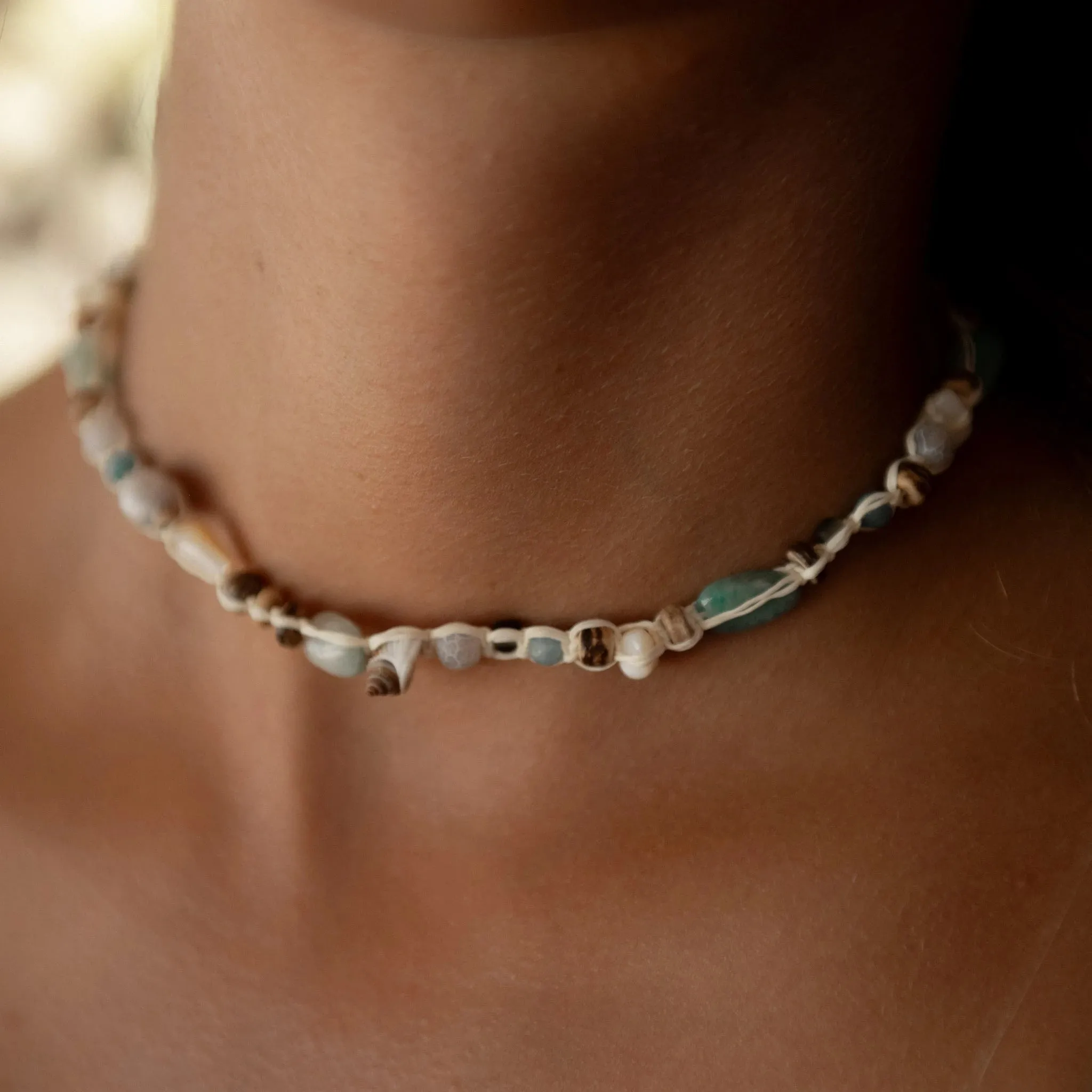 Nixie Beaded Seed Choker Necklace